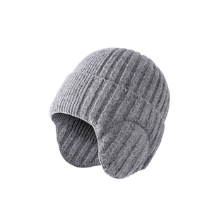 含羊毛儿童冬季帽子围巾三件套男孩女童针织帽保暖加厚护耳毛线帽