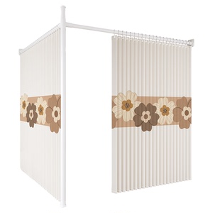 一房变两房折叠隔断帘免打孔出租房客厅改卧室分割帘空调挡风窗帘