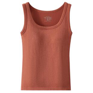 恒源祥德绒发热保暖内衣女秋冬季防寒上衣免穿文胸打底背心带胸垫