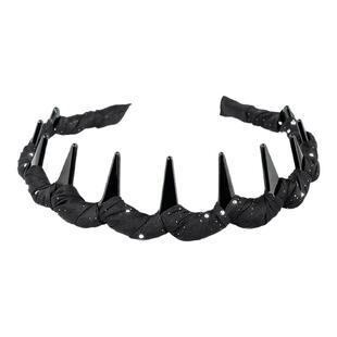 铂瑞珥巴黎王妃网纱缠绕水钻发箍女高级感带齿防滑高颅顶压发头箍