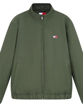 Tommy男装宽松立领教练棉服夹克