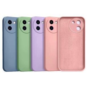 适用于vivo Y300i手机壳粉色Y200GT液态硅胶Y500简约保护套Y300Pro新款y100t直边亲肤5G男女全包防摔时尚软壳