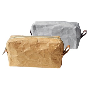 数据线收纳包大容量可水洗牛皮纸多用途储物包耳机充电器整理包