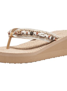 热风厚底拖鞋女款2026年夏季新款度假风休闲人字拖百搭户外凉鞋子