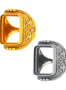 霸气个性男款戒指空托镶嵌配件