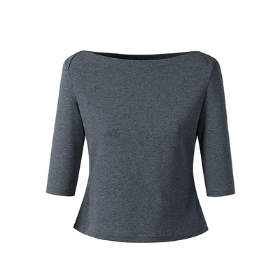 1747“小沙漏” 复古船领 高智感莱卡棉 七分袖T恤