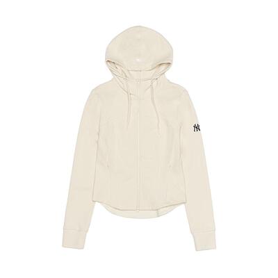 MLB官方女款小logo时尚修身纯色简约连帽卫衣外套冬季新款TRB04