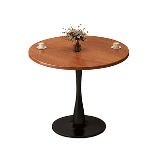 圆桌洽谈桌办公室会客接待奶茶咖啡店休息区商用简易圆形伊姆斯桌