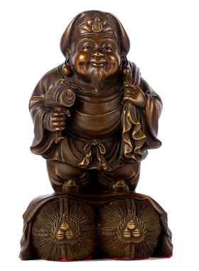 纯铜大黑天财神摆件办公室客厅