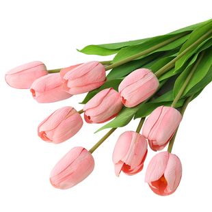 郁金香仿真花高档假花湿感客厅轻奢室内餐桌摆设高端花束装饰摆件