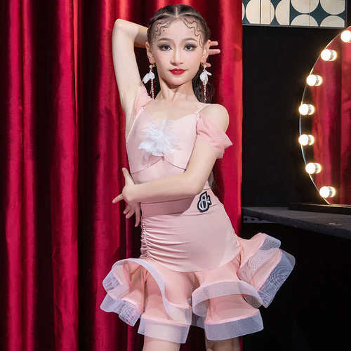 梵蒂恺少儿拉丁舞服2025夏季新款练功服女童高级感舞蹈表演出服装