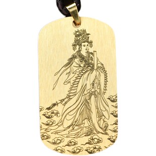 道家饰品西王母娘娘吊坠铜项链道系护身挂件男女精致挂饰随身挂坠