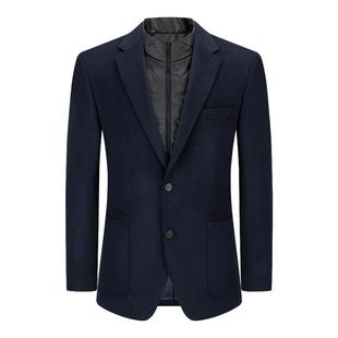 【羊毛桑蚕丝+羽绒马甲】雅戈尔男士西服春秋休闲商务正装单西