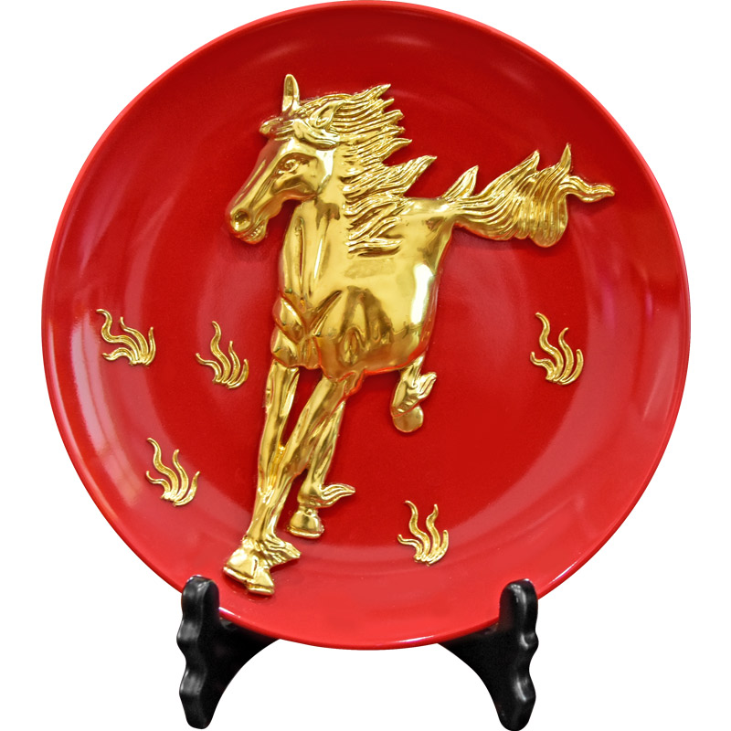 2026马年吉祥物金箔马到成功摆件