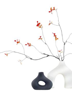 新中式陶瓷花瓶创意摆件插花花器民宿酒柜样板房软装玄关装饰品