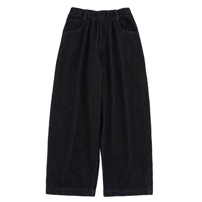 oddtails男童加绒加厚牛仔裤儿童保暖冬装2025新款男孩运动直筒裤