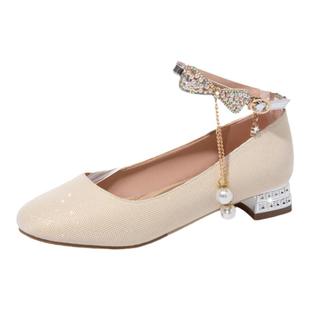 女童皮鞋水晶鞋女儿童高跟鞋中大童钢琴演出鞋小女孩走秀礼服单鞋