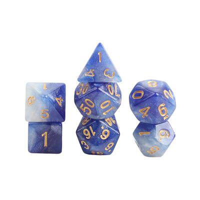 coc彩色多面7粒1套情侣控制骰子