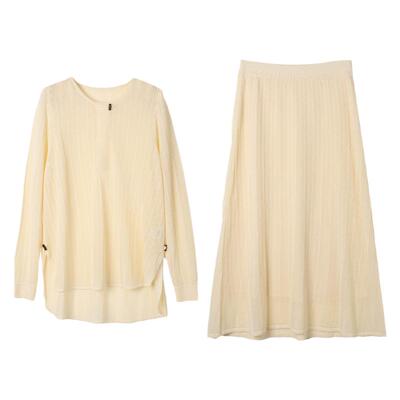 西町村屋清冷感镂空针织两件套女