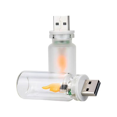 LED仿真火焰USB氛围灯车载桌面