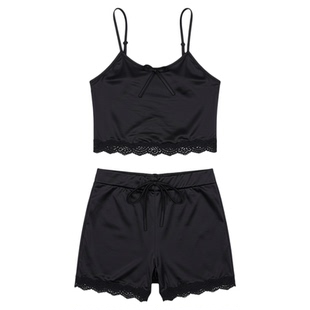 shorts lace suit women's sexy pajamas蕾丝短裤套装女性感睡衣