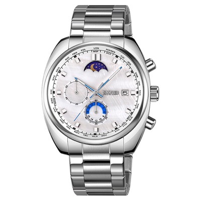 时刻美钢带男士手表夜光防水石英