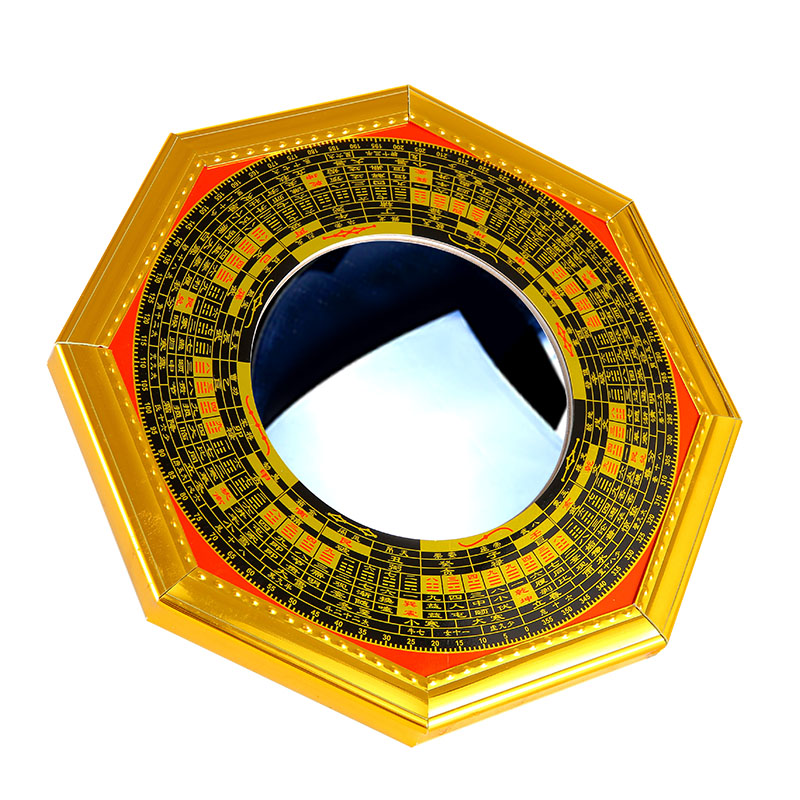 八卦镜凸镜家用大门口罗盘窗户太极九宫八卦镜子虎头凹面镜小挂件