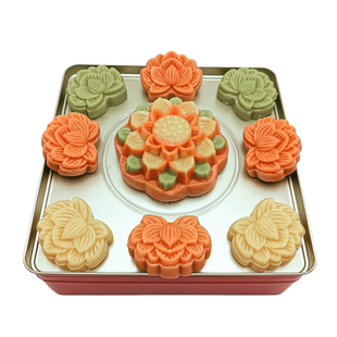 铁盒装 立体宝塔莲花糕 佛堂供奉传统精美茶点手工素食糕点年货