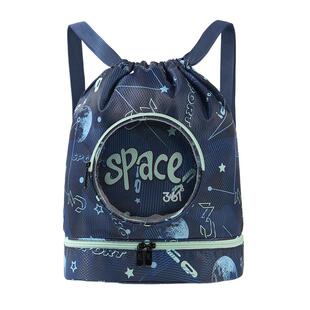 361儿童游泳收纳包干湿分离防水包中大童书包泳衣专用收纳袋装备