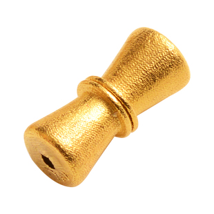 18k金古法金螺丝扣珍珠项链扣连接扣螺旋扣头小蛮腰收尾扣diy配件