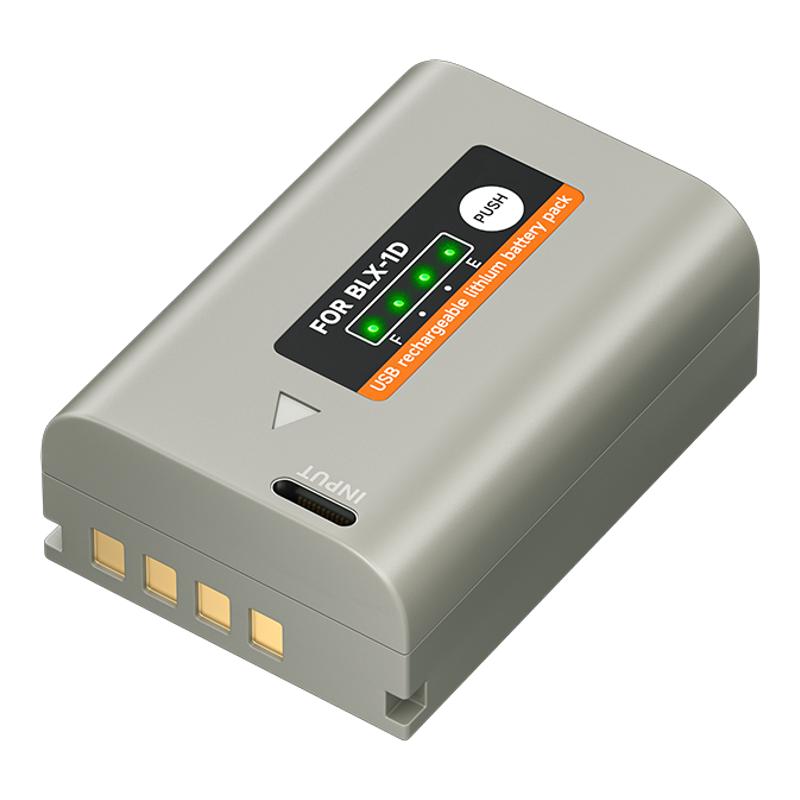 BLX-1相机电池Type-C直充适用于奥林巴斯OM-1 Mark II电池OM-1 M2 BLX1 BLX-1电池USB充电座充微单