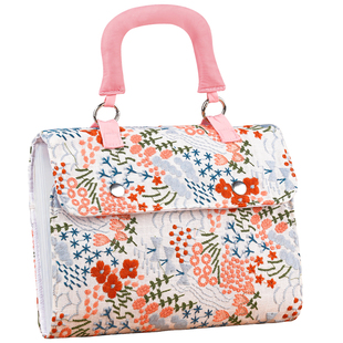 手提式孕检册便携式刺绣孕检包收纳袋a4产检报告单马宝宝检查单活页怀孕记录册档案册孕妇初期用品病案资料册