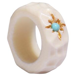 精工冰料猛犸象牙雕刻无相跑环太阳移动卡环卡子项链手串diy侧挂