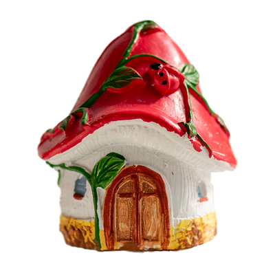 蘑菇堡可爱风微景观花盆小摆件