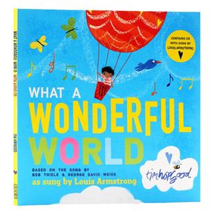 现货牛津精品绘本 多么美好的世界What a Wonderful World英文原版绘本同名歌曲改编Bob Thiele著 平装大开儿童启蒙韵文童谣