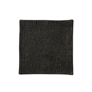 钟声刺绣 国潮手工柿染砖形纹小茶席 原创国风复古置物垫隔热垫