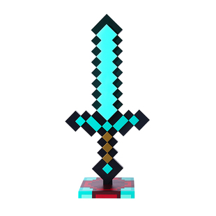 我的世界玩具男女孩发光宝剑像素MC七色钻石剑儿童解压Minecraft