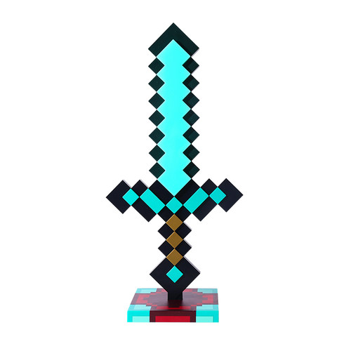 我的世界玩具男女孩发光宝剑像素MC七色钻石剑儿童解压Minecraft