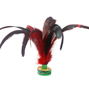 大号公鸡毛毽子比赛专用健身毽球键子幼儿园儿童小学生羽毛花毽子