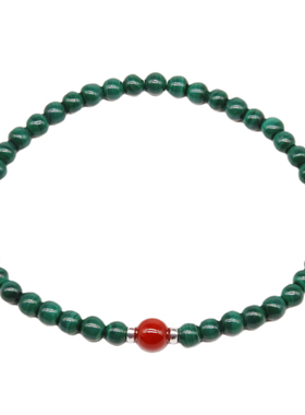 孔雀石手链手串原创设计天然礼物