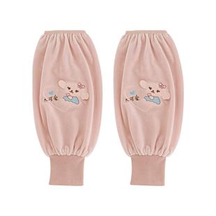 儿童套袖秋冬款女童加长袖套耐脏护袖可爱学生保暖羽绒服专用袖头