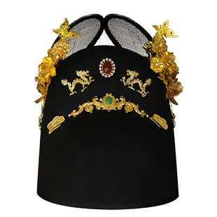 明制男士金花官花帽汉服新郎官结婚乌纱帽状元郎簪花探花郎进士帽