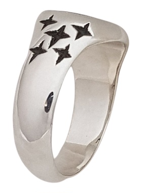 复古纯银星星开口戒指小众百搭