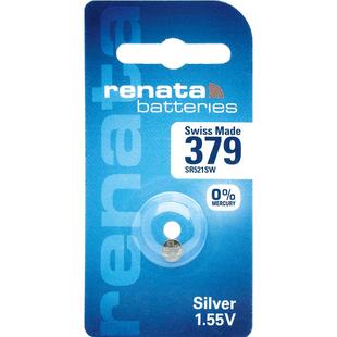 Renata瑞士379进口手表电池SR521SW适用于艾米龙 雷达梅花宝格丽浪琴L5.155.255.655.755纽扣电子氧化银1.55v