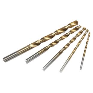 1-10mm 高速钢镀钛麻花钻头加长金属钻头直柄不锈钢钻头手电钻硬