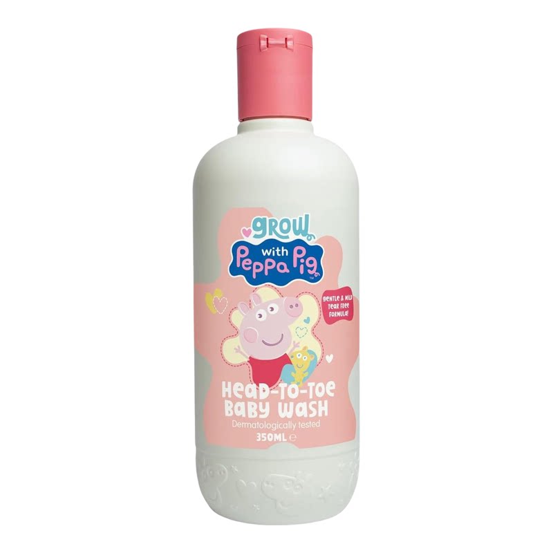 Peppa Pig婴儿全身沐浴露350ml儿童专用敏感肌适用有机认证温和版