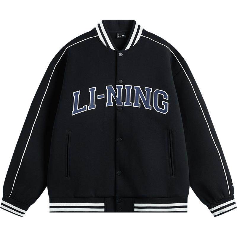 李宁情侣棒球服美式外套