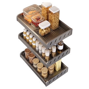 枪灰厨房置物架壁挂免打孔调味料用品收纳架20cm25长宽35小尺寸窄