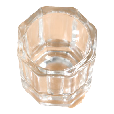 日式美甲水晶杯洗笔杯光疗笔水晶粉调和杯甲油胶调色八角玻璃杯