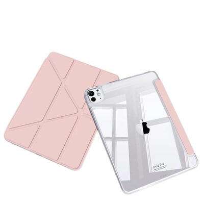 适用于ipad保护壳ipad11平板保护套无笔槽防弯Y折叠全包ipadpro11寸平板壳air78防摔第11代轻薄亚克力高透